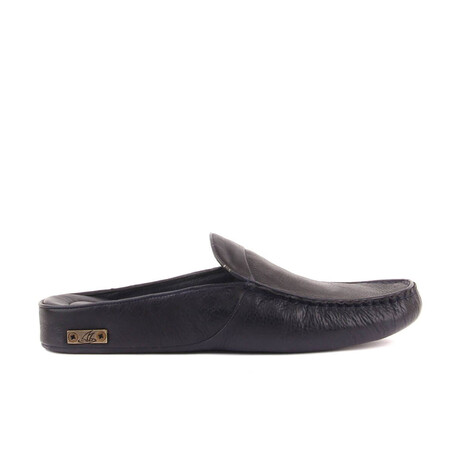 Men's Leather Slip On Loafers // Navy Blue (Euro: 40)