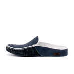 Men's Leather Suede Slip On Loafers // Navy Blue (Euro: 41)