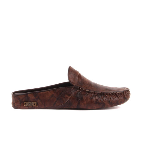 Men's Leather Slip On Loafers // Brown Melange (Euro: 40)