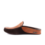 Men's Leather Suede Slip On Loafers // Tan + Brown (Euro: 40)