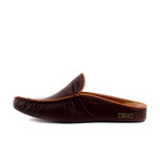 Men's Leather Slip On Loafers // Dark Brown (Euro: 41)