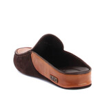 Men's Leather Suede Slip On Loafers // Tan + Brown (Euro: 41)