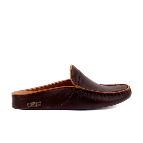 Men's Leather Slip On Loafers // Dark Brown (Euro: 40)