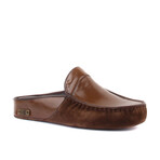 Men's Leather Suede Slip On Loafers // Light Brown (Euro: 43)