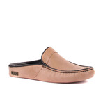 Men's Leather Slip On Loafers // Beige (Euro: 40)