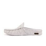 Men's Crack Texturized Leather Slip On Loafers // White (Euro: 41)