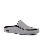 Men's Leather Slip On Loafers // Light Gray (Euro: 44)