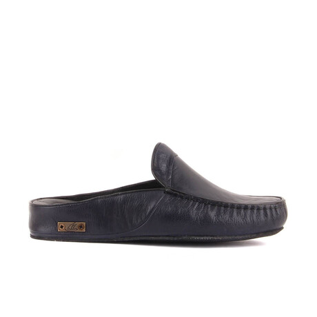 Men's Leather Slip On Loafers // Dark Blue (Euro: 40)