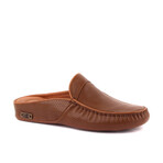 Men's Texturized Leather Slip On Loafers // Tan Brown (Euro: 41)