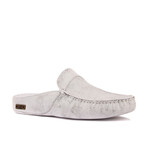 Men's Crack Texturized Leather Slip On Loafers // White (Euro: 40)