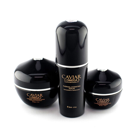 Caviar + Omega 3 Thermal Hydrating Set // 3-Piece Set