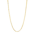 Gold Plated Stainless Steel Rectangle Box Link Chain // Gold (20")