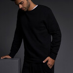 Dual Layer Crewneck Sweatshirt // Black (L)