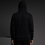 Dual Layer Zip Hoodie // Black (2XL)