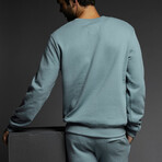 Dual Layer Crewneck Sweatshirt // Dusty Blue (S)