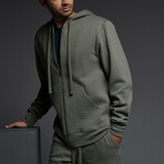 Dual Layer Zip Hoodie // Gunmetal (S)