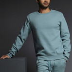 Dual Layer Crewneck Sweatshirt // Dusty Blue (M)