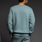 Dual Layer Crewneck Sweatshirt // Dusty Blue (XL)