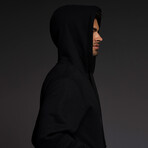 Dual Layer Zip Hoodie // Black (M)