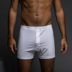 Fly Front Boxer // White (M)