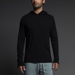 Easy Mesh Long Sleeve Hooded Shirt // Black (2XL)