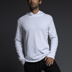 Easy Mesh Long Sleeve Hooded Shirt // White (M)