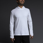 Easy Mesh Long Sleeve Hooded Shirt // White (XL)