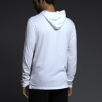 Easy Mesh Long Sleeve Hooded Shirt // White (S)