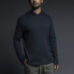 Easy Mesh Long Sleeve Hooded Shirt // Uniform Navy (L)