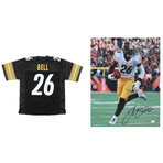 Le'Veon Bell Signed Steelers Jersey & Le'Veon Bell Signed Steelers 16x20 Photo