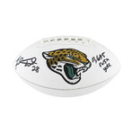 Fred Taylor Signed Jaguars Jersey, Fred Taylor Signed Jaguars Flash Alternate Speed Mini Helmet, & Fred Taylor Signed Jaguars Logo Football