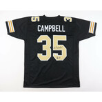 Earl Campbell Signed Saints Jersey & Earl Campbell & Rickey Jackson Signed Saints Mini Helmet