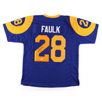 Marshall Faulk Signed Rams Jersey & Marshall Faulk Signed Rams 8x10 Photo