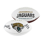 Fred Taylor Signed Jaguars Jersey, Fred Taylor Signed Jaguars Flash Alternate Speed Mini Helmet, & Fred Taylor Signed Jaguars Logo Football