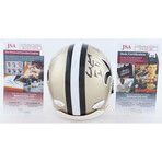 Earl Campbell Signed Saints Jersey & Earl Campbell & Rickey Jackson Signed Saints Mini Helmet