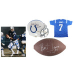 Bert Jones Signed Colts Jersey, Bert Jones Signed Colts 8x10 Photo, Bert Jones Signed NFL Football, & Bert Jones Signed Colts Speed Mini Helmet