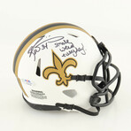 Ricky Williams Signed Saints Jersey, Ricky Williams Signed Saints 11x14 Photo, Ricky Williams Signed Saints Lunar Eclipse Alternate Speed Mini Helmet, & Ricky Williams Signed Saints Logo Football