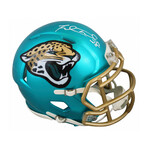 Fred Taylor Signed Jaguars Jersey, Fred Taylor Signed Jaguars Flash Alternate Speed Mini Helmet, & Fred Taylor Signed Jaguars Logo Football