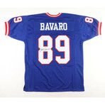 Mark Bavaro Signed Giants Jersey, Mark Bavaro Signed Giants Throwback Mini Helmet & Jeremy Shockey Signed Giants Jersey