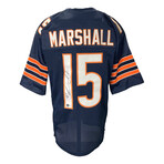 Brandon Marshall Signed Bears Jersey  & Brandon Marshall Signed Bears Flash Alternate Speed Mini Helmet