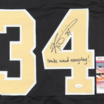 Ricky Williams Signed Saints Jersey, Ricky Williams Signed Saints 11x14 Photo, Ricky Williams Signed Saints Lunar Eclipse Alternate Speed Mini Helmet, & Ricky Williams Signed Saints Logo Football