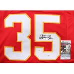 Christian Okoye Signed Chiefs Jersey, Christian Okoye Signed Chiefs Mini Helmet, & Tony Richardson Signed Chiefs Jersey