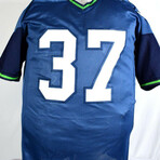 Shaun Alexander Signed Seahawks Jersey  & Shaun Alexander Signed Seahawks Flash Alternate Speed Mini Helmet