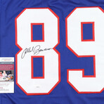 Mark Bavaro Signed Giants Jersey, Mark Bavaro Signed Giants Throwback Mini Helmet & Jeremy Shockey Signed Giants Jersey