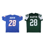 Curtis Martin Signed Patriots Jersey & Curtis Martin Jets Signed Jersey