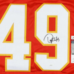 Christian Okoye Signed Chiefs Jersey, Christian Okoye Signed Chiefs Mini Helmet, & Tony Richardson Signed Chiefs Jersey