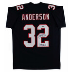 Jamal Anderson Signed Jersey & Jamal Anderson Signed Falcons Mini Helmet