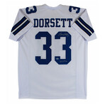 Tony Dorsett Signed Cowboys Jersey, Tony Dorsett Signed Cowboys Mini Helmet, & Tony Dorsett Signed Cowboys 8x10 Photo