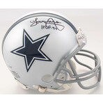 Tony Dorsett Signed Cowboys Jersey, Tony Dorsett Signed Cowboys Mini Helmet, & Tony Dorsett Signed Cowboys 8x10 Photo