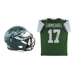 Harold Carmichael Signed Eagles Jersey & Harold Carmichael Signed Eagles Speed Mini Helmet